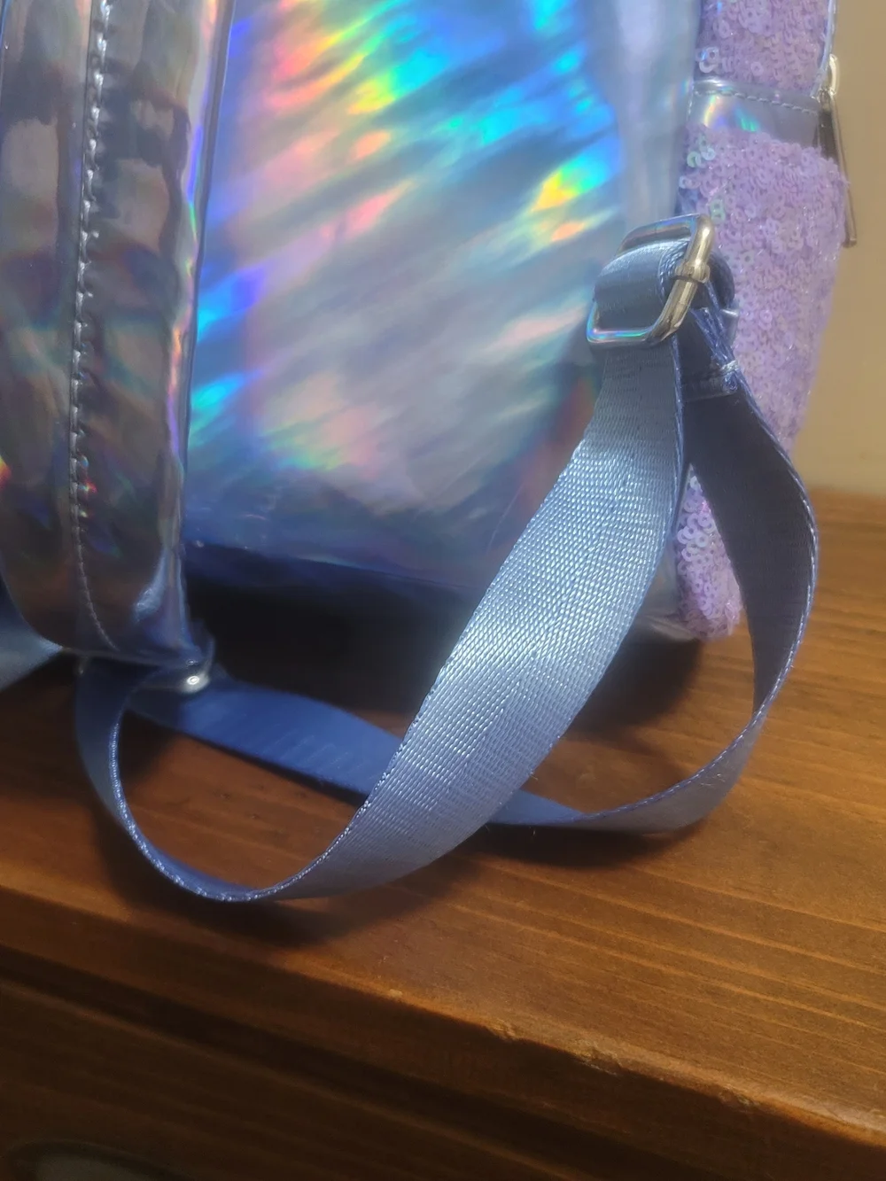 Disney  Purple Sequin Minnie Ear Backpack with Bow